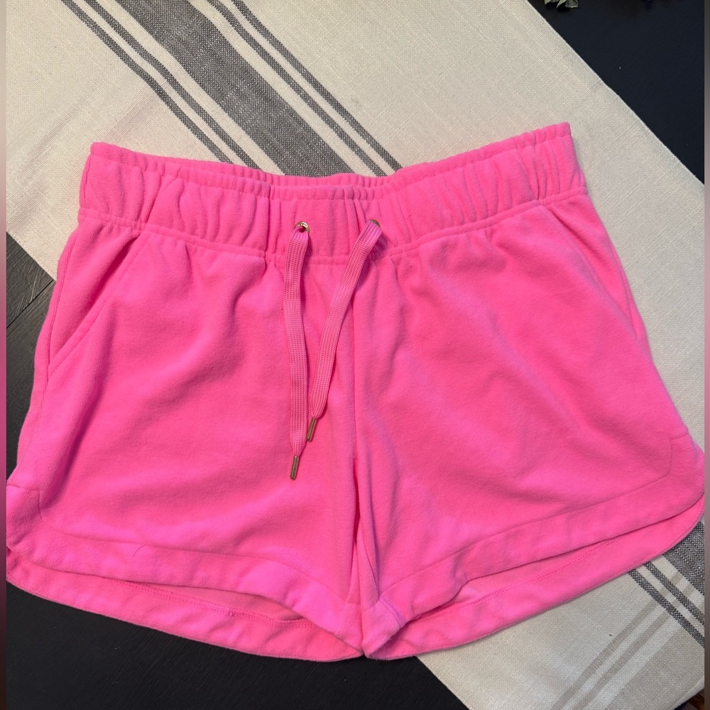 Lilly Pulitzer terry-cloth hot pink shorts, small